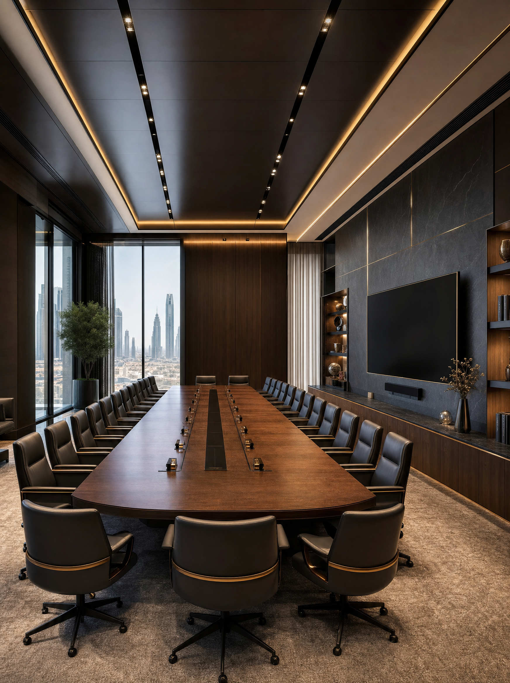 Executive boardroom interior visualisation